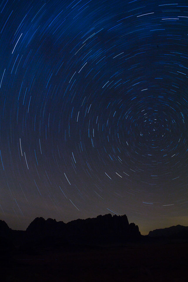 “Star Trails in Wadi Rum” by Neil Cordell