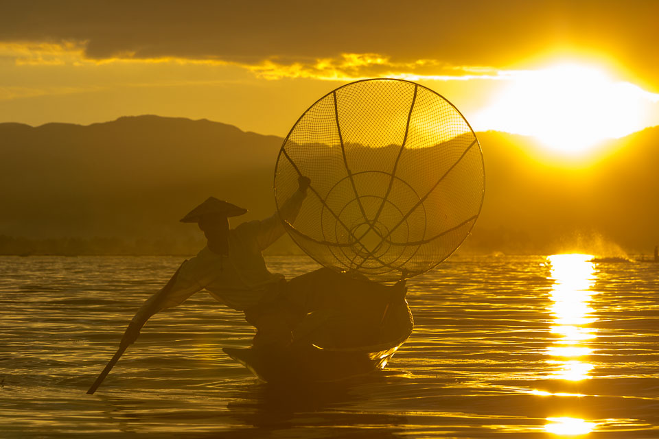 “Sunset at Inle Lake” by Neil Cordell